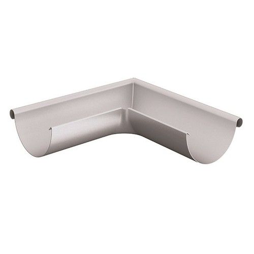 Lindab Steel Gutter External Angle 90 - 100mm Silver Metallic