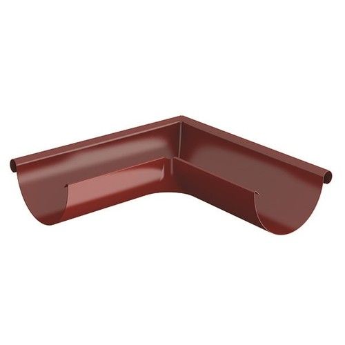 Lindab Steel Gutter External Angle 90 - 125mm Dark Red