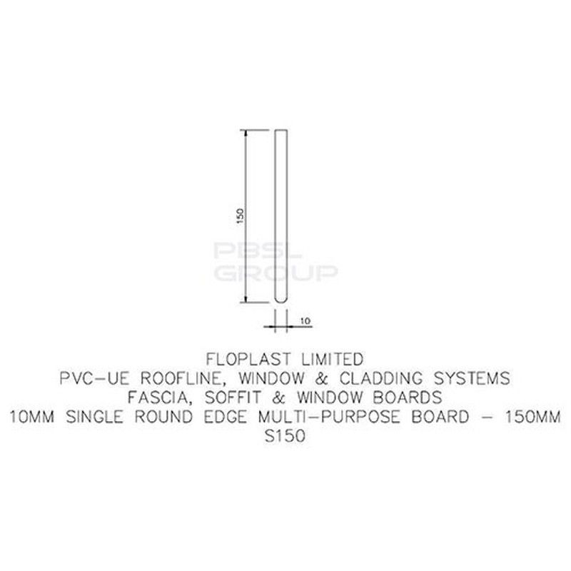 150mm Golden Oak Soffit Board - 10mm x 5mtr