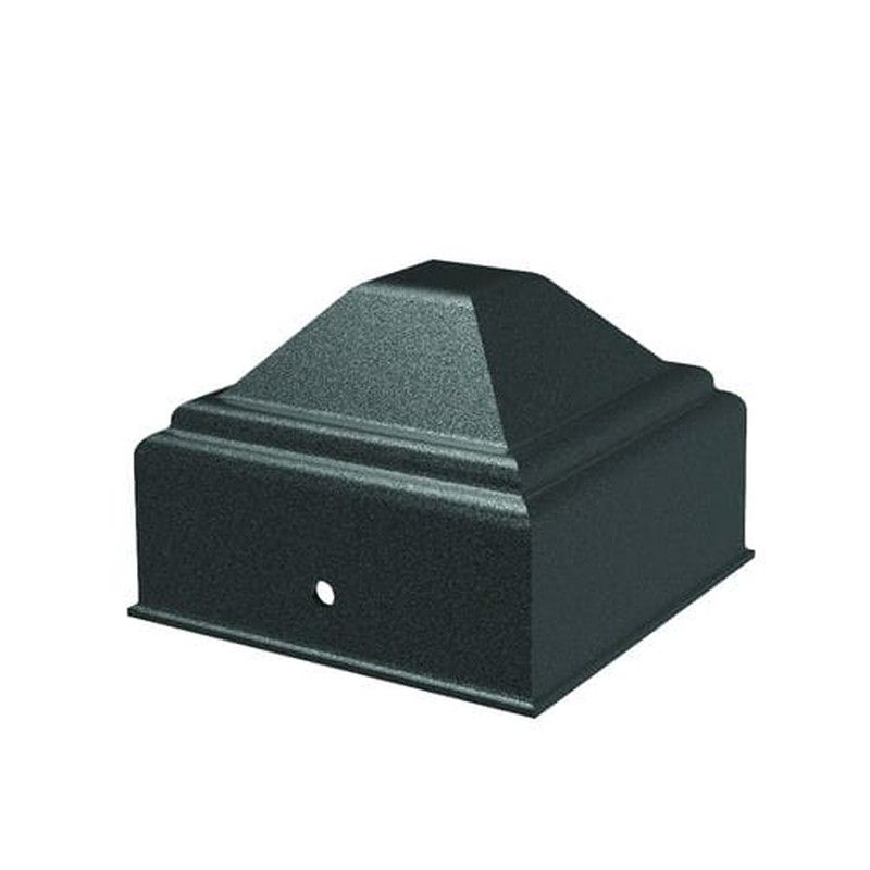 Steel Fortitude Fence Pressed Post Cap - 50mm Black