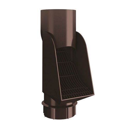 Lindab Steel Self Cleaning Leaf Trap - 100mm Coffee Brown