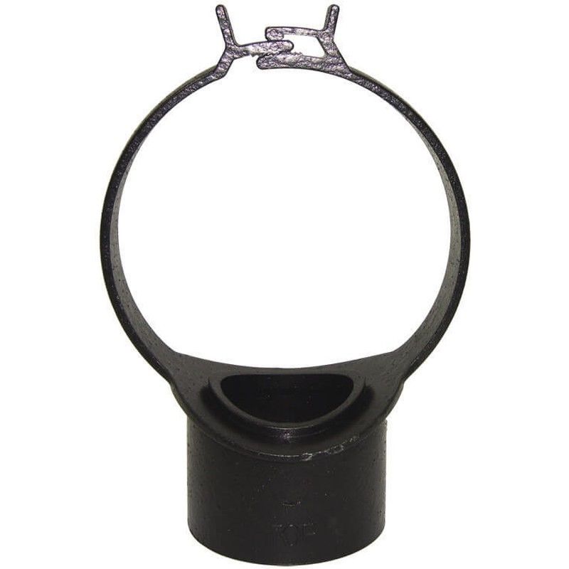 FloPlast Solvent Weld Soil Strap Boss - 110mm Cast Iron Effect