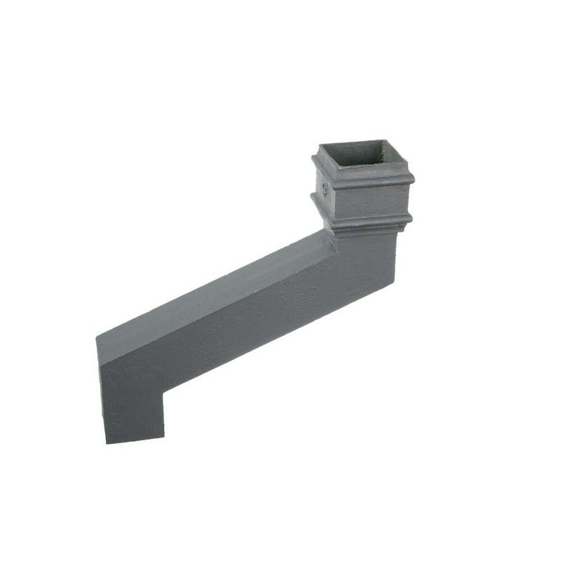 Cast Iron Square Downpipe Offset - 457mm Projection 75mm Primed