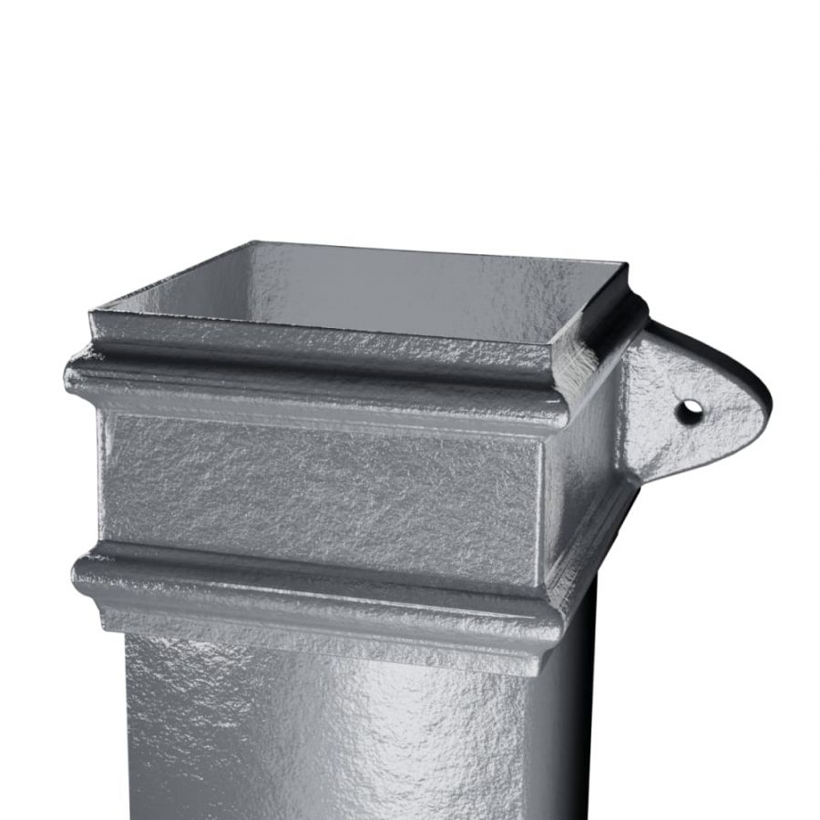 Cast Iron Square Downpipe Eared - 100mm x 1829mm Primed