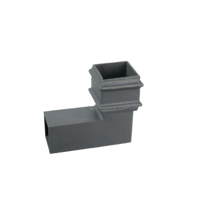 Cast Iron Square Downpipe Bend - 92.5 Degree x 100mm Primed