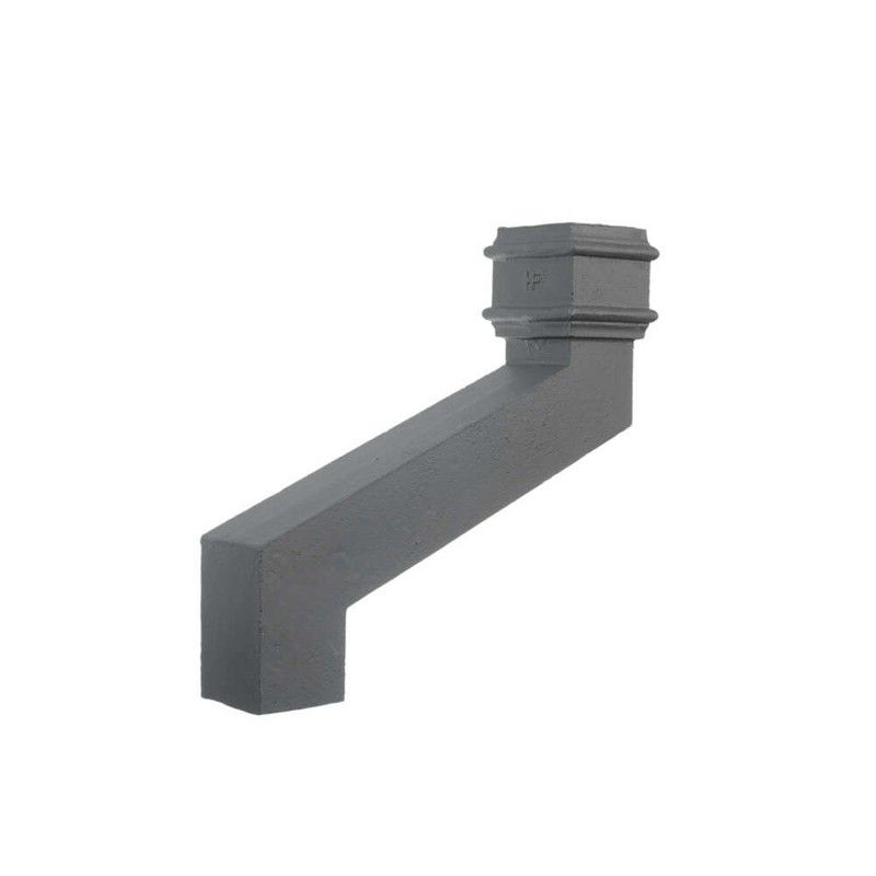 Cast Iron Square Downpipe Offset - 305mm Projection 100mm Primed
