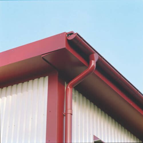 Lindab Steel Downpipe - 100mm x 3mtr Dark Red