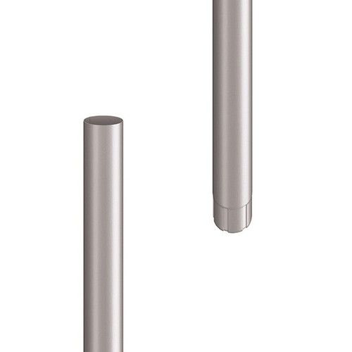 Lindab Steel Downpipe - 100mm x 3mtr Silver Metallic