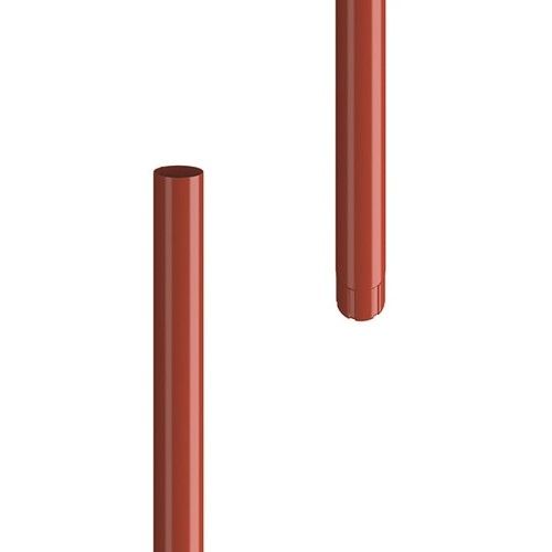 Lindab Steel Downpipe - 120mm x 3mtr Tile Red