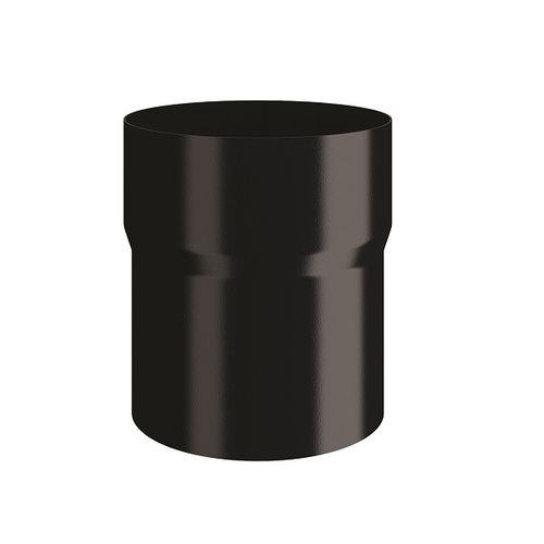 Lindab Steel Downpipe Connector - 87mm Black
