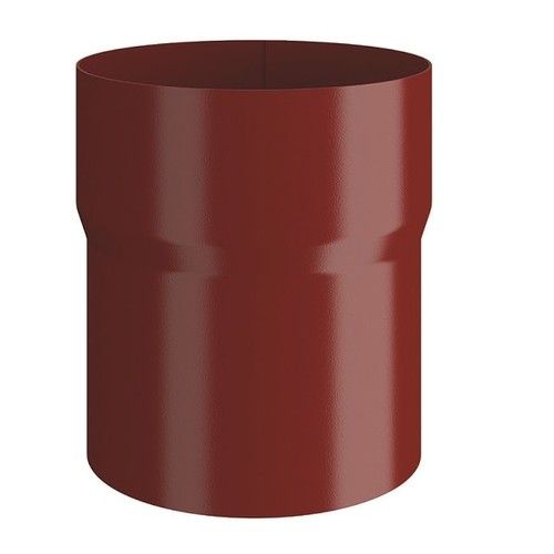 Lindab Steel Downpipe Connector - 87mm Dark Red