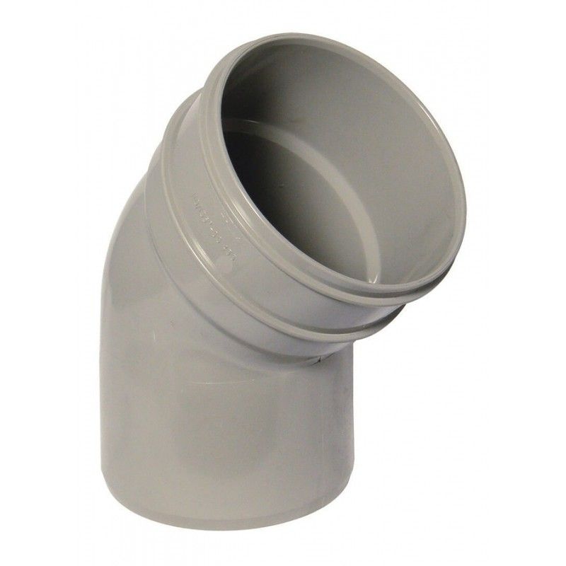 FloPlast Solvent Weld Soil Offset Bend Bottom - 110mm Olive Grey