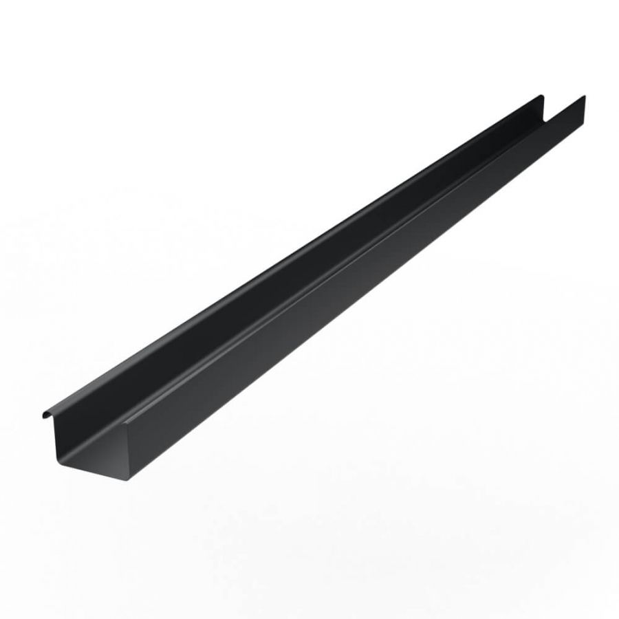 Galeco Square Steel Gutter Kit Black - 125mm Diameter