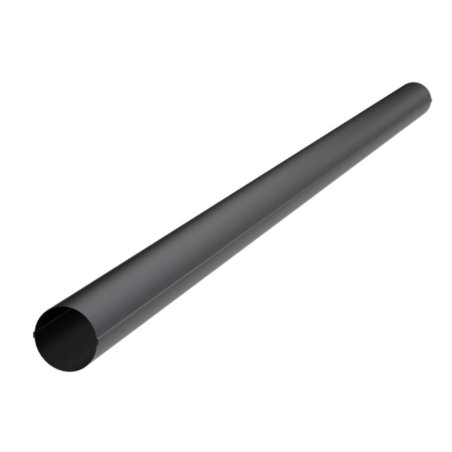 Galeco Steel Round Offset Downpipe Kit Black - 87mm Diameter