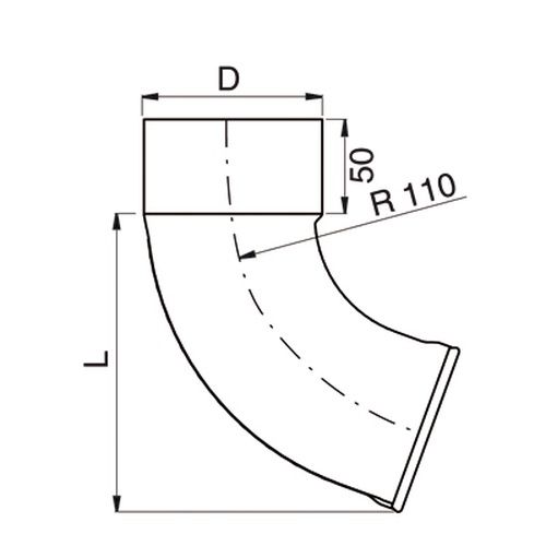 Lindab Magestic Steel Downipe Shoe - 100mm Galvanised