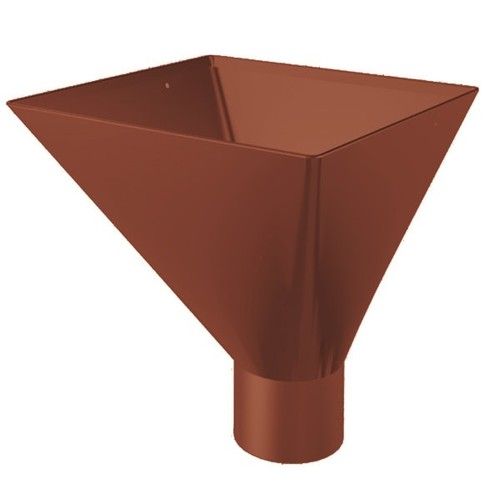 Lindab Steel Large Water Hopper - 100mm Tile Red