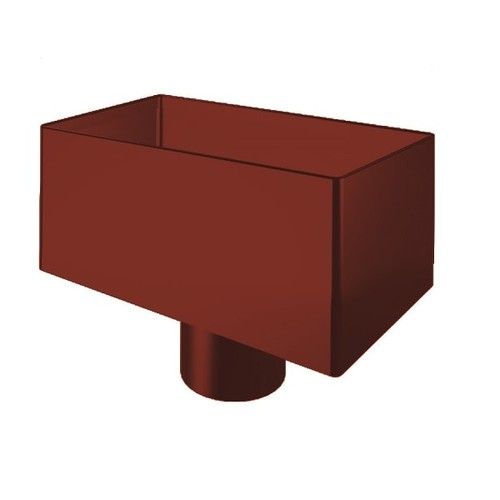 Lindab Steel Regular Water Hopper - 100mm Dark Red