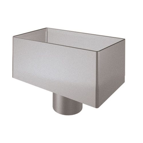 Lindab Magestic Steel Large Rectangular Water Hopper - 75mm Galvanised