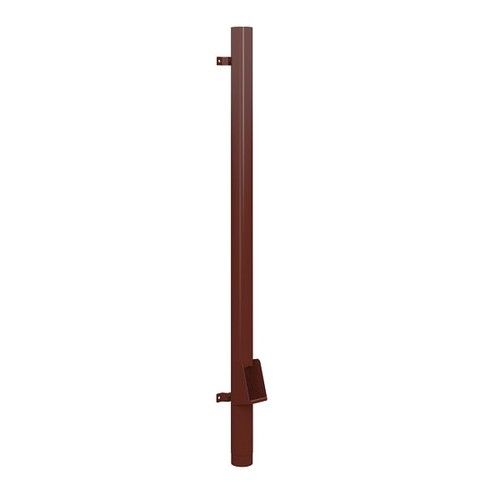 Lindab Steel Vandal Reinforced Pipe with Leaf Trap - 102mm x 2mtr Tile Red