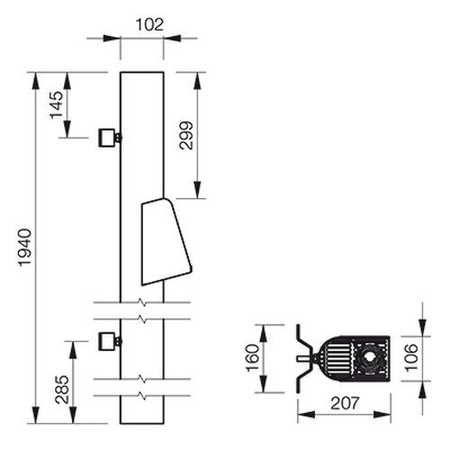 Lindab Steel Vandal Reinforced Pipe with Raised Leaf Trap - 102mm x 2mtr Silver Metallic
