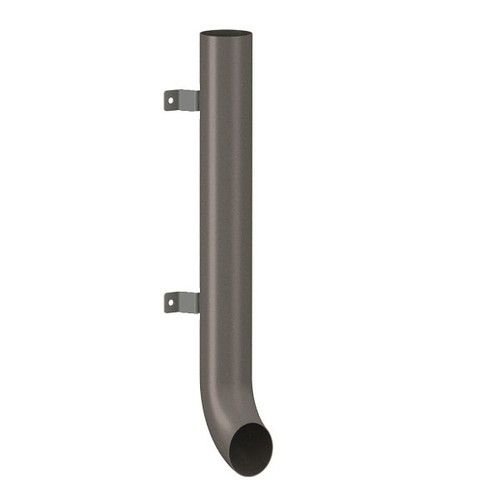 Lindab Steel Vandal Reinforced Pipe with Shoe - 102mm x 0.85mtr Anthracite Metallic