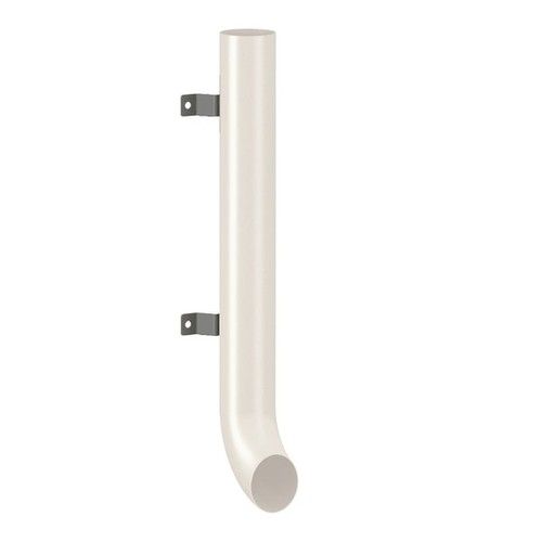 Lindab Steel Vandal Reinforced Pipe with Shoe - 102mm x 0.85mtr Antique White