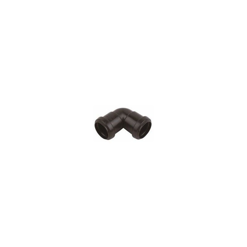 FloPlast Push Fit Waste Bend Knuckle - 90 Degree x 32mm Black