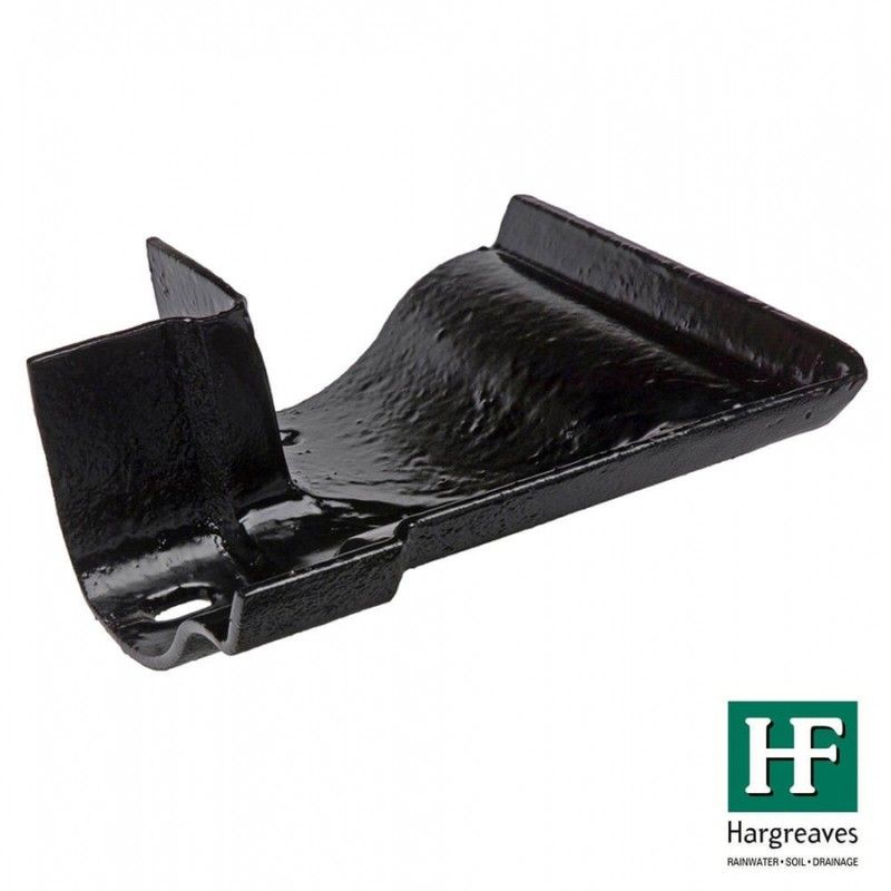 Cast Iron Ogee Gutter External Angle - 90 Degree x 100mm Black
