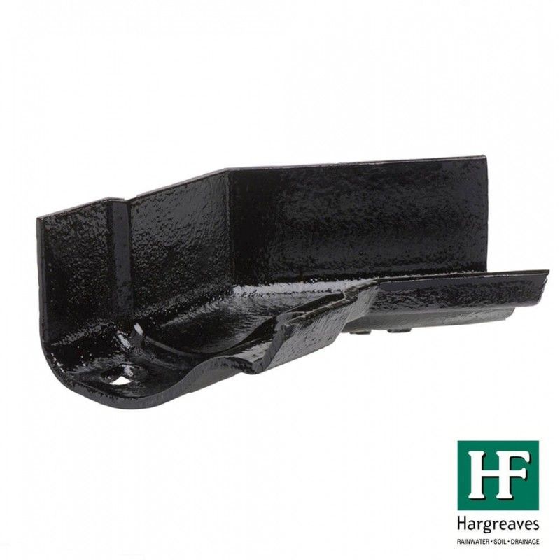 Cast Iron Ogee Gutter Internal Angle - 135 Degree x 125mm Black