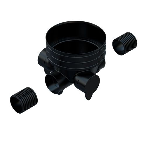 Inspection Chamber Base - 450mm Diameter with 150mm Channel & 150mm Inlets