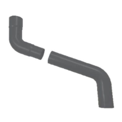 Aluminium Round Swaged Downpipe 2 Part Swan Neck - 63mm to 400mm PPC Finish Anthracite Grey (7016 Matt)
