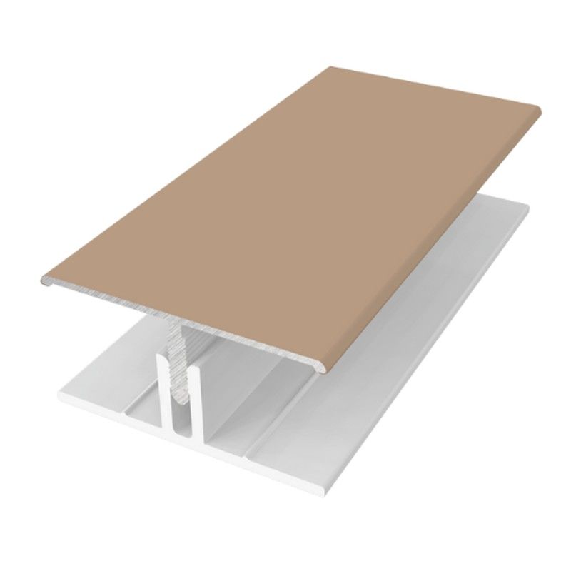 Naturale Cladding Two-Part Aluminium H Trim - 3mtr For Barnwood Oak - Pack of 2