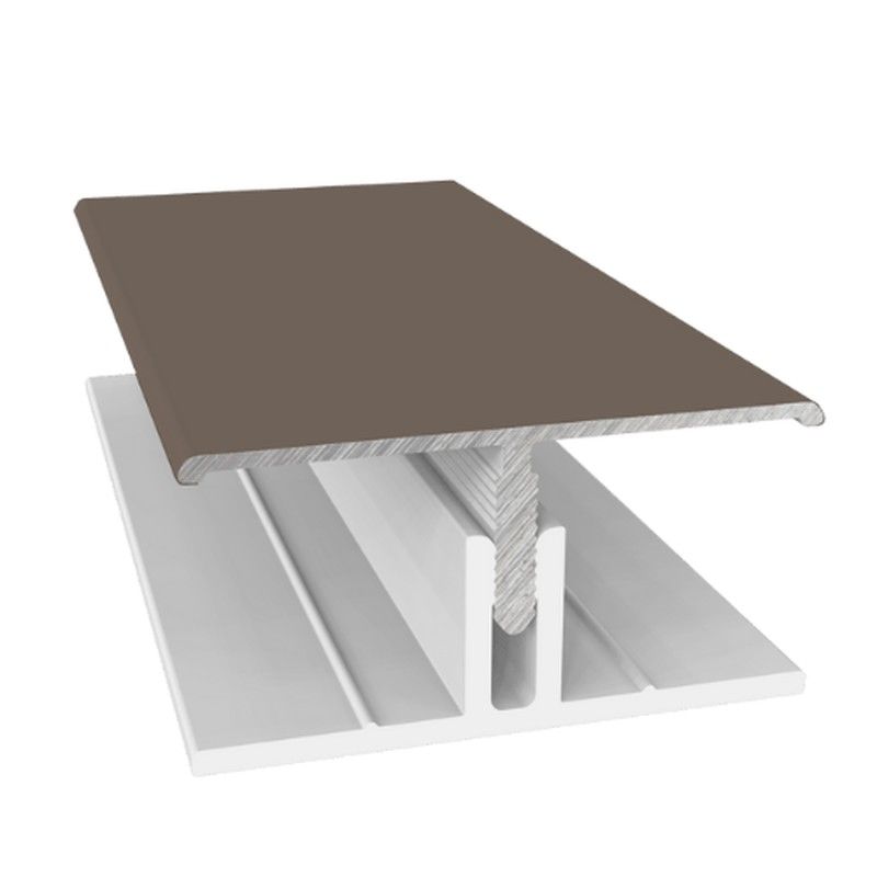 Naturale Cladding Two-Part Aluminium H Trim - 3mtr For Greyed Oak - Pack of 2