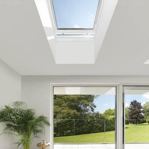 Type F Electrical Opening Solar Powered Flat Roof Window - 1000mm x 1500mm Triple Glazed Black