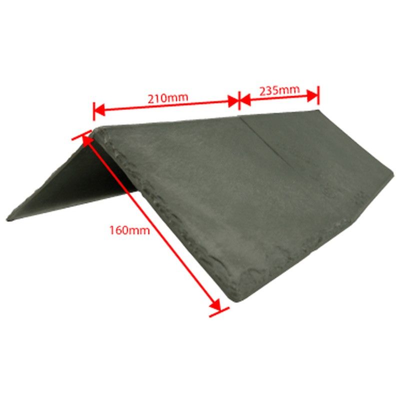Tapco Composite Slate Roof Ridge - 160mm x 445mm Pewter Grey