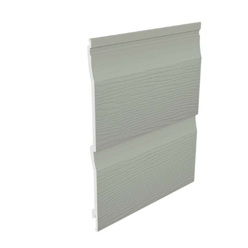 Embossed Double Shiplap Cladding - 333mm x 5mtr Misty Grey - Pack 2