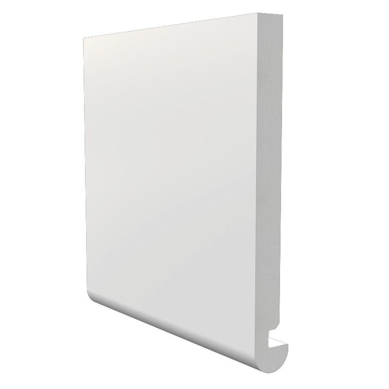 225mm White Bullnose Fascia Board - 18mm x 5mtr - Pack of 2