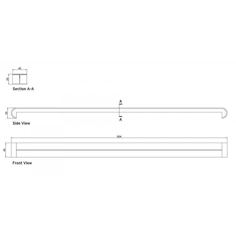 White Bullnose Fascia Double Ended Joiner - 600mm x 40mm