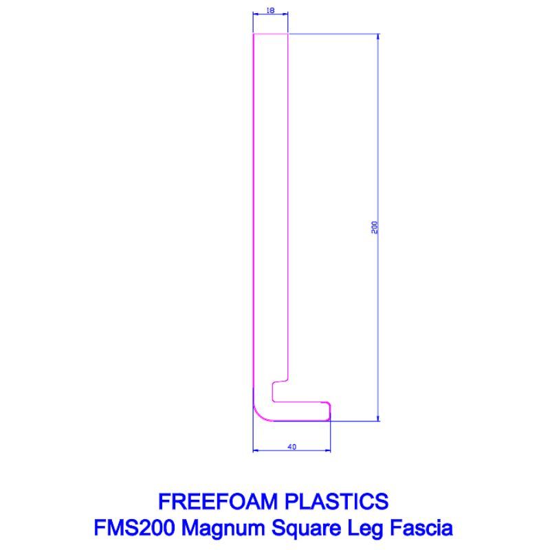 200mm Storm Grey Smooth Fascia Board - 18mm x 5mtr - Pack of 2