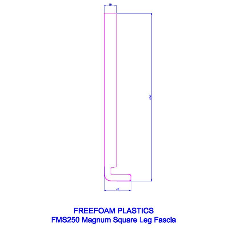 250mm Dark Grey Smooth Fascia Board - 18mm x 5mtr - Pack of 2
