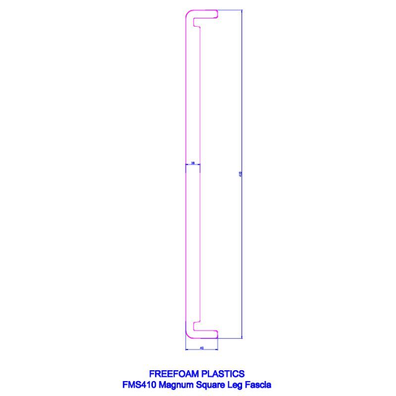 410mm Storm Grey Smooth Fascia Box End - 18mm x 1.25mtr - Pack of 2