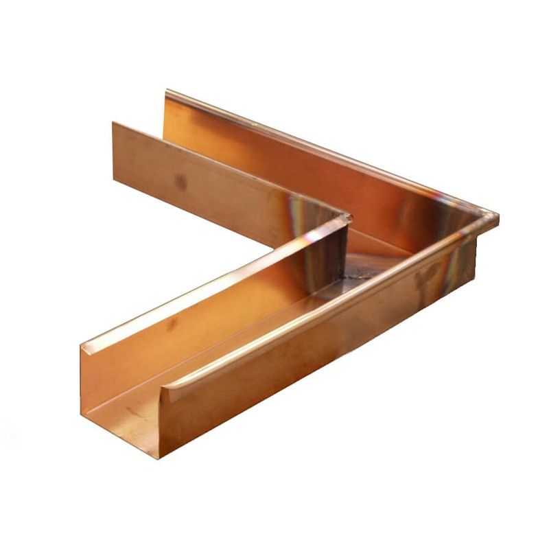 Copper Large Box Gutter External Corner - 90 Degree x 115mm