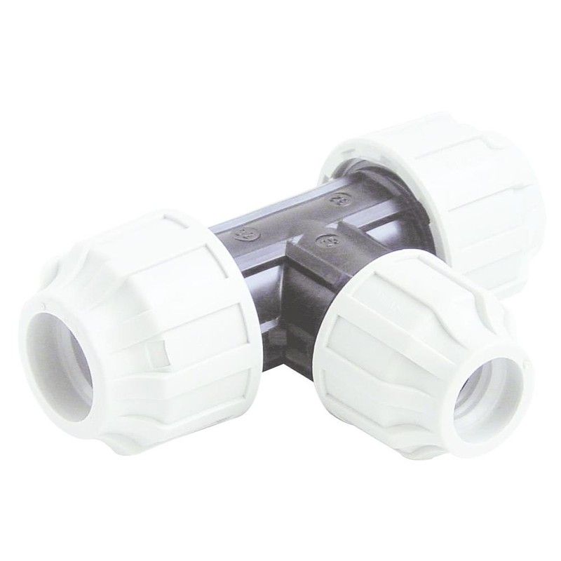 MDPE Tee Centre Reducing - 50mm x 25mm