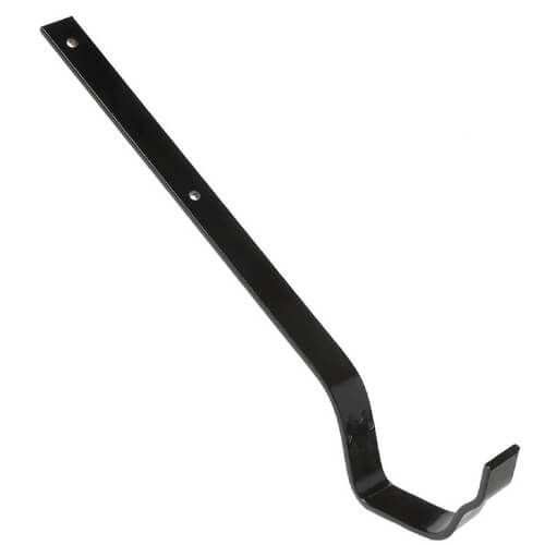 Cast Iron Notts Ogee Gutter Top Rafter Bracket - 115mm Galvanised Black Painted