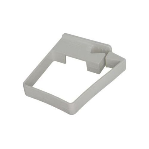 FloPlast Square Side Fix Downpipe Clip - 65mm White - Pack of 2