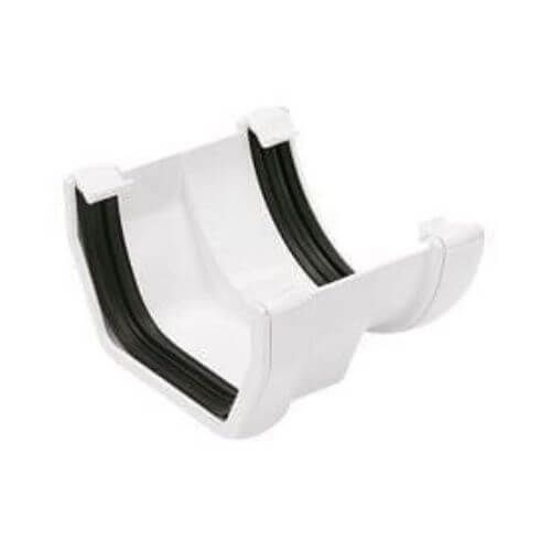 FloPlast PVC Square to PVC Half Round Gutter Adaptor - White