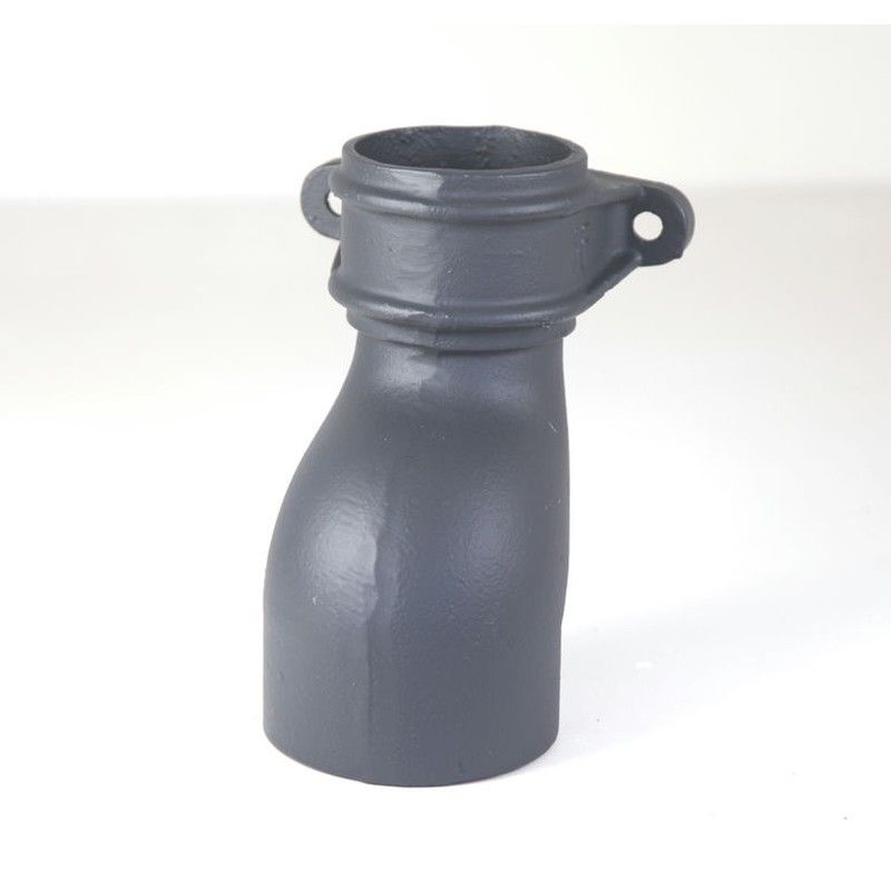 Cast Iron Round Downpipe Eared Anti-Splash Shoe - 150mm Primed