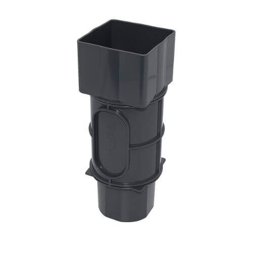 FloPlast Universal Downpipe Access Pipe - 65/68mm Anthracite Grey