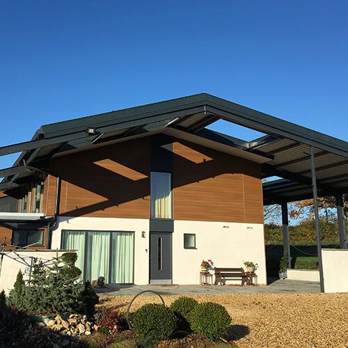 Composite Panel Cladding - 132mm x 3.6mtr Spiced Oak