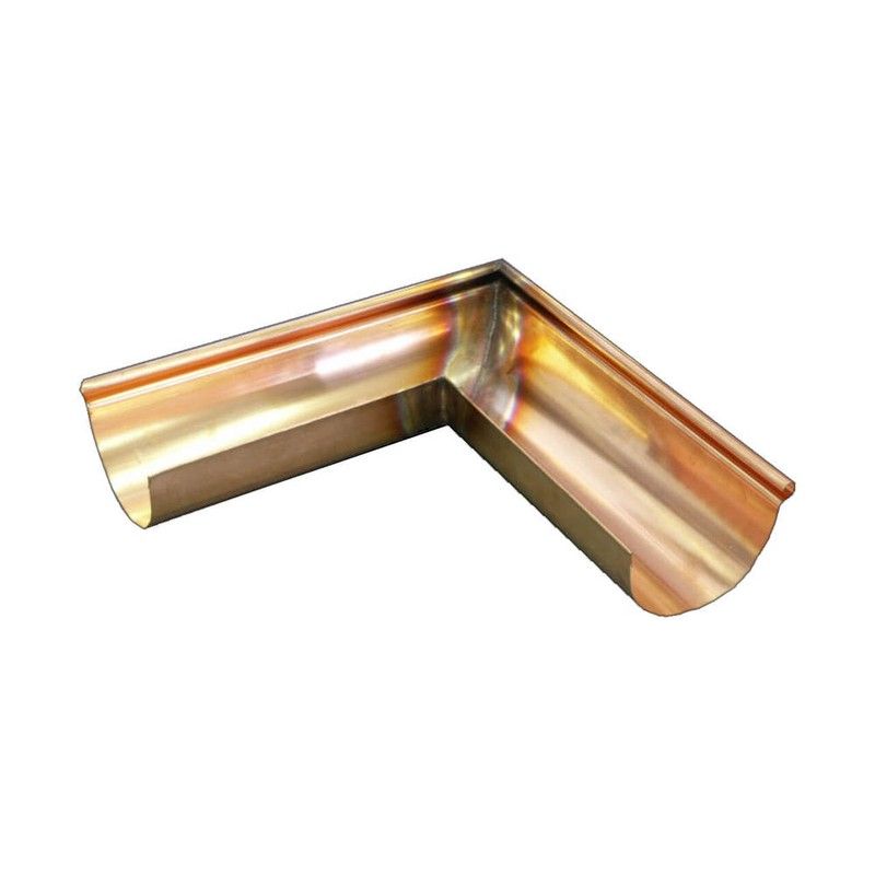 Copper Large Half Round Gutter External Corner - 135 Degree x 165mm